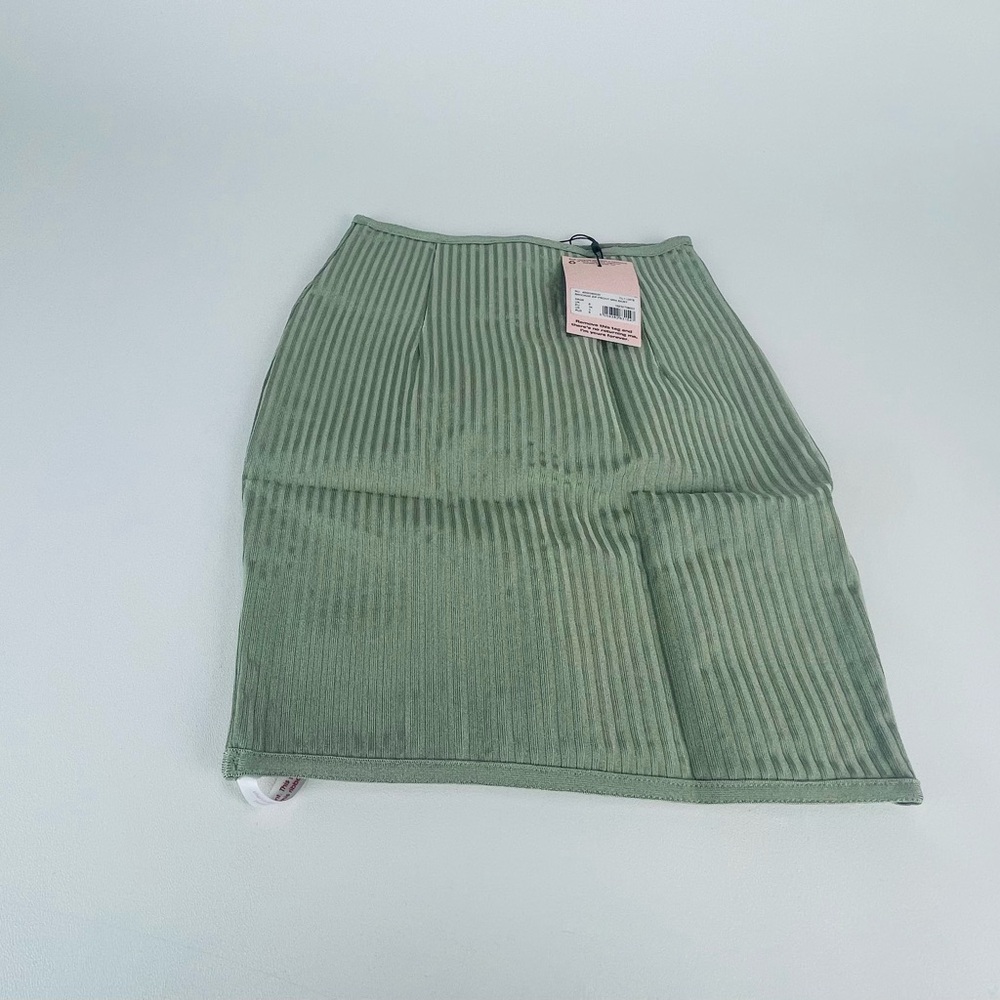 BANDAGE ZIP FRONT MINI SKIRT
SAGE